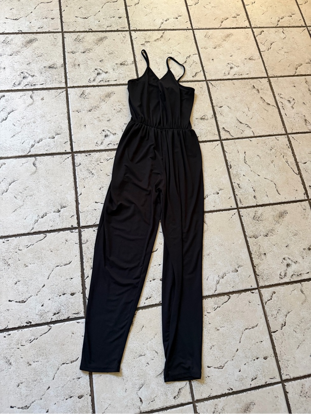 Women's Black Sleeveless Wide-Leg Jumpsuit